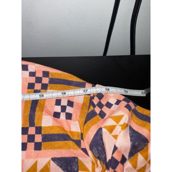 TAYLOR TILLMAN Veronica Mini Dress Button Front Short Sleeves Pink Size Large - Picture 9 of 12